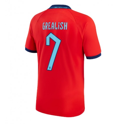 Maillot de foot Angleterre Jack Grealish #7 Extérieur Monde 2022 Manches Courte
